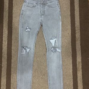 H&M Grey Distressed Denim